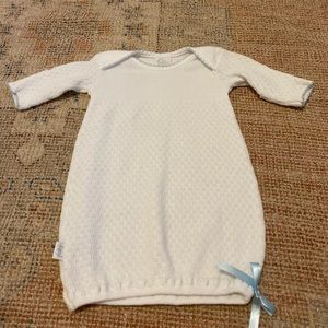 Blue and white paty gown